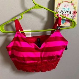 Bralette striped red & pink